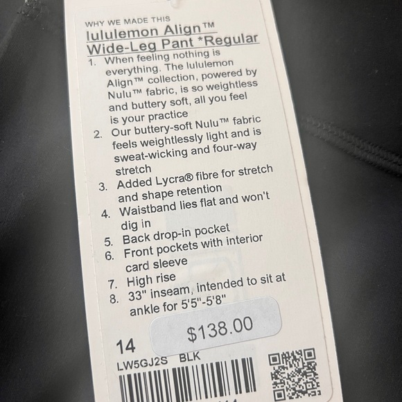 Lululemon Athletica Align Wide-Leg Pant Black